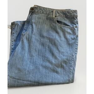 LL Bean Womens Plus Size 24 Jean Classic Fit High Rise Denim Capri Pants